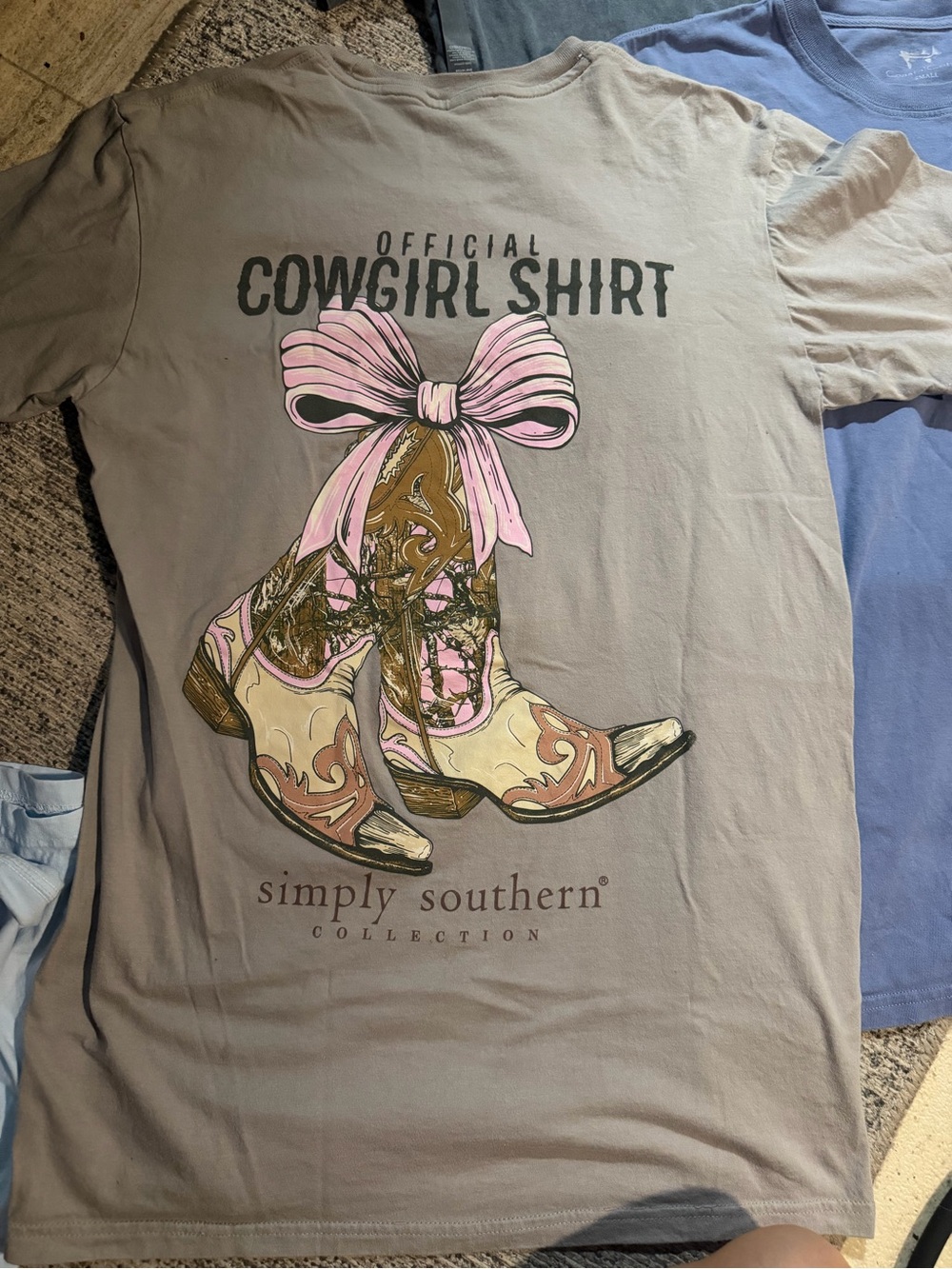 Simply Southern women’s Short Sleeve Tee in Light Taupe